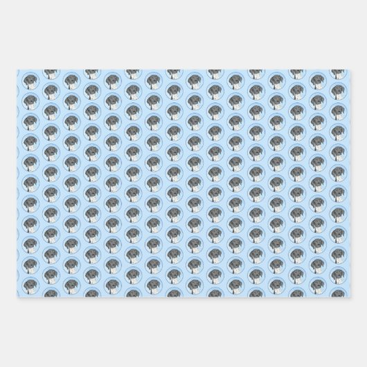 Deutsch Kurzzeitermalerei - Originalkunst Geschenkpapier Set (Vorderseite)