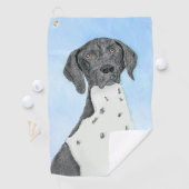 Deutsch Kurzzeitermalerei - Originalkunst Golfhandtuch (Insitu)