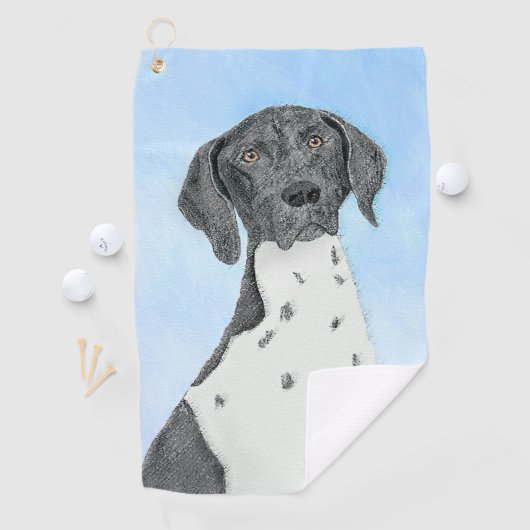 Deutsch Kurzzeitermalerei - Originalkunst Golfhandtuch (Insitu)