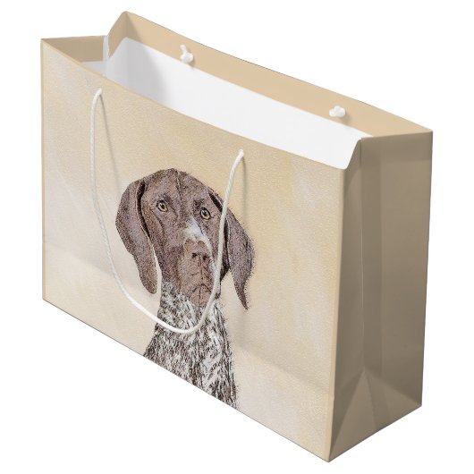 Deutsch Kurzzeitermalerei - Originalkunst Große Geschenktüte (Vorderseite Schrägansicht)