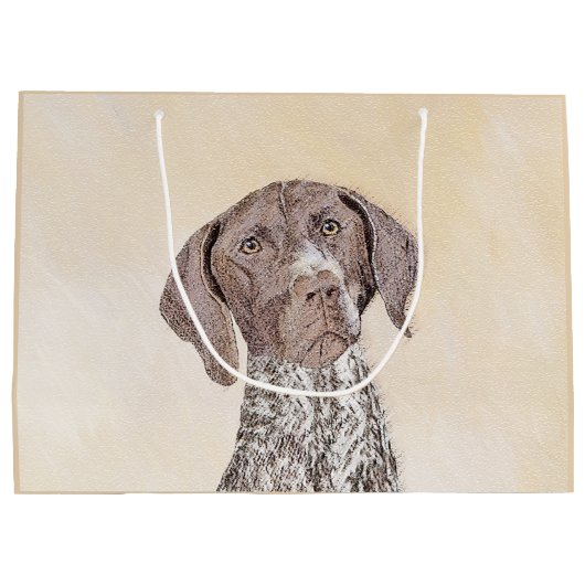 Deutsch Kurzzeitermalerei - Originalkunst Große Geschenktüte (Rückseite)