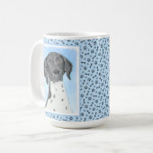 Deutsch Kurzzeitermalerei - Originalkunst Kaffeetasse (Vorderseite Links)