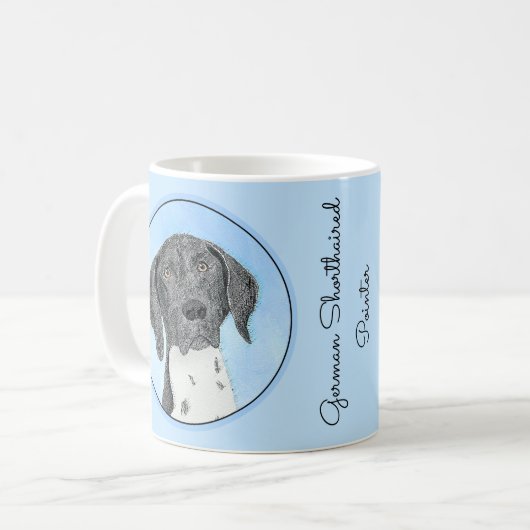 Deutsch Kurzzeitermalerei - Originalkunst Kaffeetasse (Vorderseite Links)