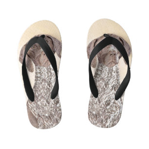 Deutsch Kurzzeitermalerei - Originalkunst Kinderbadesandalen