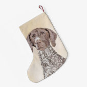 Deutsch Kurzzeitermalerei - Originalkunst Kleiner Weihnachtsstrumpf (Rückseite (Hängend))