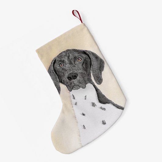 Deutsch Kurzzeitermalerei - Originalkunst Kleiner Weihnachtsstrumpf (Rückseite (Hängend))