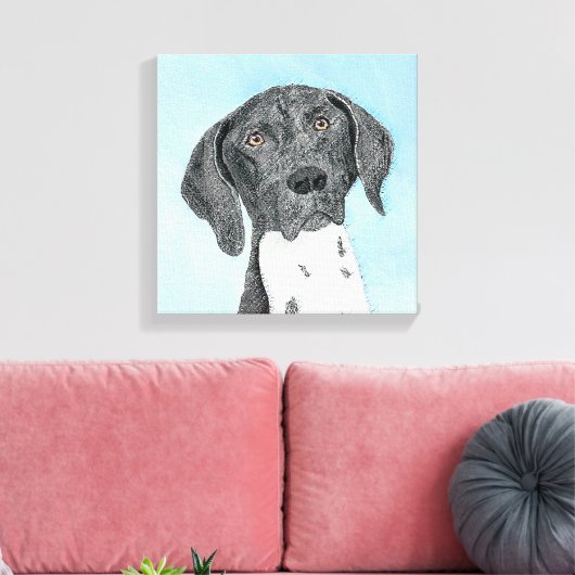 Deutsch Kurzzeitermalerei - Originalkunst Leinwanddruck (Insitu (Wohnzimmer))