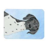 Deutsch Kurzzeitermalerei - Originalkunst Magnet (Horizontal)