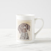 Deutsch Kurzzeitermalerei - Originalkunst Porzellantasse (Rechts)