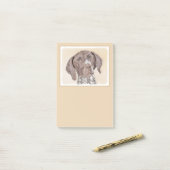 Deutsch Kurzzeitermalerei - Originalkunst Post-it Klebezettel (Auf Schreibtisch)