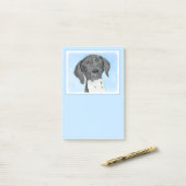 Deutsch Kurzzeitermalerei - Originalkunst Post-it Klebezettel (Auf Schreibtisch)