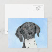 Deutsch Kurzzeitermalerei - Originalkunst Postkarte (Vorne/Hinten)