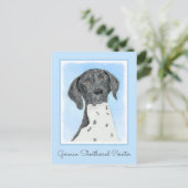 Deutsch Kurzzeitermalerei - Originalkunst Postkarte (Stehend Vorderseite)