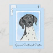 Deutsch Kurzzeitermalerei - Originalkunst Postkarte (Vorne/Hinten)