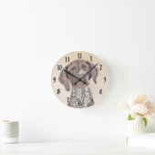 Deutsch Kurzzeitermalerei - Originalkunst Runde Wanduhr (Zuhause)