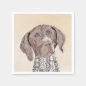 Deutsch Kurzzeitermalerei - Originalkunst Serviette (Vorderseite)