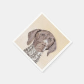 Deutsch Kurzzeitermalerei - Originalkunst Serviette (Ecke)