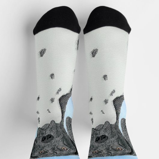 Deutsch Kurzzeitermalerei - Originalkunst Socken (Oben)