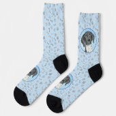 Deutsch Kurzzeitermalerei - Originalkunst Socken (Linkes Detail)