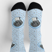 Deutsch Kurzzeitermalerei - Originalkunst Socken (Oben)