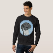 Deutsch Kurzzeitermalerei - Originalkunst Sweatshirt (Vorne ganz)