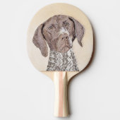 Deutsch Kurzzeitermalerei - Originalkunst Tischtennis Schläger (Rückseite)