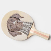 Deutsch Kurzzeitermalerei - Originalkunst Tischtennis Schläger (Seitenansicht)