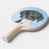 Deutsch Kurzzeitermalerei - Originalkunst Tischtennis Schläger (Vorderseite)