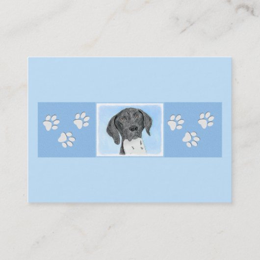 Deutsch Kurzzeitermalerei - Originalkunst Visitenkarte (Rückseite)