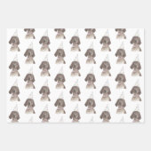 Deutsch Kurzzeitiger APS Hund Wasserfarben Kunst Geschenkpapier Set (Vorderseite 3)