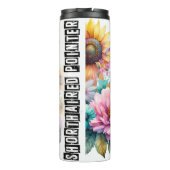 Deutsch Kurzzeitiger Pointer Bloom Thermosbecher (Rückseite)