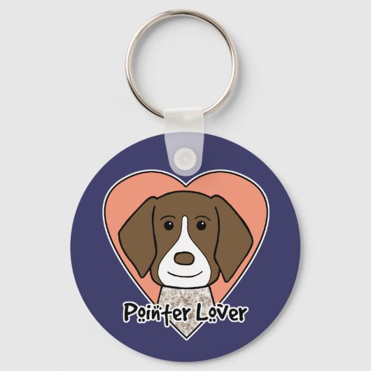 Deutsch Kurzzeitiger Pointer Lover Schlüsselanhänger (Vorderseite)