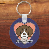 Deutsch Kurzzeitiger Pointer Lover Schlüsselanhänger (Vorderseite)