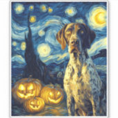 Deutsch Kurzzeitiger Zeiger 1 Niedliches HundeHall Aufkleber (Vorderseite)