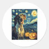 Deutsch Kurzzeitiger Zeiger 2 Niedliches HundeHall Runder Aufkleber (Vorderseite)