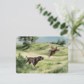 Deutsch Kurzzeitiger Zeiger auf einen Fasan Einladung (Stehend Vorderseite)