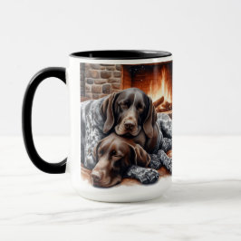 Deutsch Kurzzeitpointer Sleeping Weihnachtsfeier T Tasse