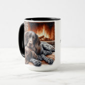 Deutsch Kurzzeitpointer Sleeping Weihnachtsfeier T Tasse (Vorderseite Links)