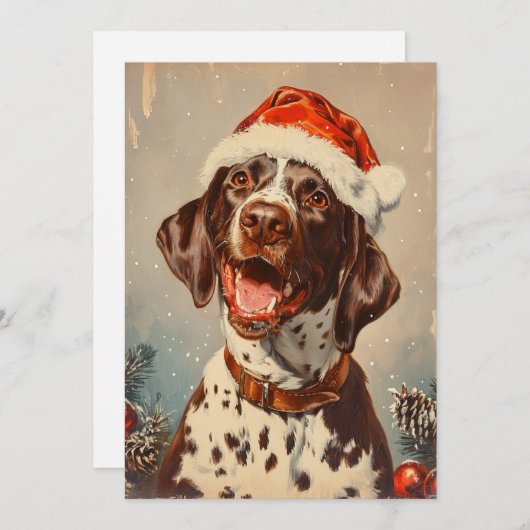 Deutsch Kurzzeitweilig Pointer Weihnachten (Vorne/Hinten)