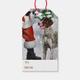 Deutsch Kurzzeitweilig Pointer Weihnachten Geschenkanhänger