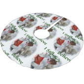 Deutsch Kurzzeitweilig Pointer Weihnachten Polyester Weihnachtsbaumdecke (Schrägansicht)