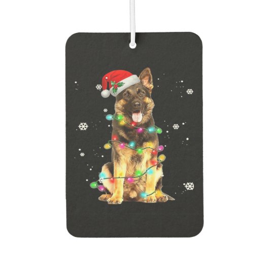 Deutsch Langhaar Hund Baum Weihnachtspullover Xmas Autolufterfrischer (Vorderseite)