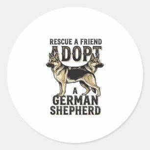 Deutsch Langhaar Hunde Adoption Vintage Rettungshu Runder Aufkleber