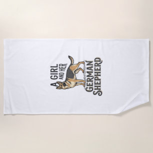 Deutsch Langhaar Mädchen-Shirt Vintage Hundeliebha Strandtuch