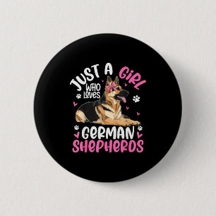 Deutsch Langhaar-Shirt für Mädchen Frauen Deutsche Button
