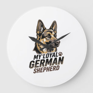 Deutsch Langhaar-Shirt Vintage Gravur Hunde Liebha Große Wanduhr