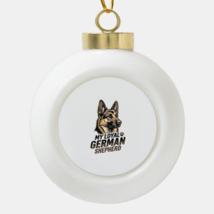Deutsch Langhaar-Shirt Vintage Gravur Hunde Liebha Keramik Kugel-Ornament