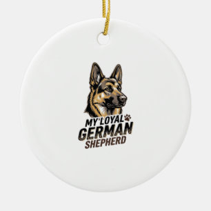 Deutsch Langhaar-Shirt Vintage Gravur Hunde Liebha Keramik Ornament