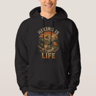 Deutsch Langhaariger Hund Wandern Vintage Hoodie