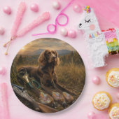 Deutsch Langhaariger Vorstehhund Jagdbegleiter Pappteller (Party)